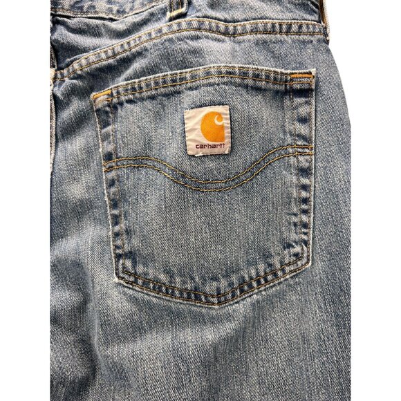 Carhartt Mens Blue Denim Straight Fit Jeans Relaxed Fit 34x34 Pants RN 14806 - Picture 11 of 15